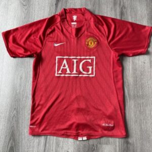 Manchester United Home Shirt AIG 2007-09
