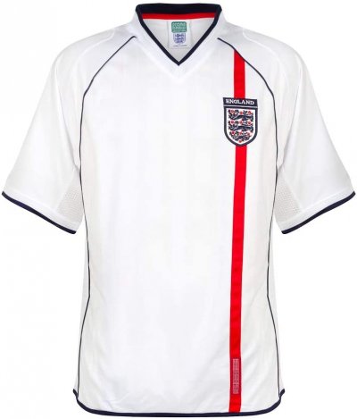 Score Draw England Home Retro Shirt 2001-2003